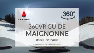 Maignonne piste  La Plagne  MontalbertLongefoy  Full HD360VR [upl. by Circosta120]