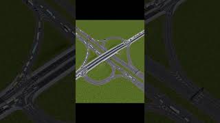 ParClo Interchange Cinematic  Partial Cloverleaf in Cities Skylines [upl. by Vincenty]