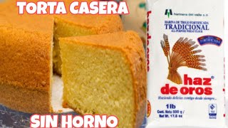 TORTA DE VAINILLA EN SARTÉN SIN HORNO Y SIN BATIDORA [upl. by Charleton67]