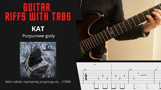 Kat  Purpurowe gody  Guitar riffs with tabs  cover  lesson [upl. by Beniamino]