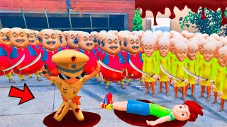 Motu Patlu Attack Kicko Little Singham GTA 5  Little Singham Kiko Motu Patlu Cartoon [upl. by Eniledam567]