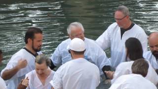 John Hagee Ministries visit to Yardenit Baptismal site and baptism at the Jordan river [upl. by Blaire]