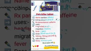 Saridon ka another use comment motivation medicallover medical subscribe viralshort shorts [upl. by Annaek960]