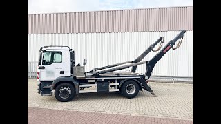 MAN TGM 18320 4x2 BL Hiab TeleAbsetzanlage Funk [upl. by Anayt]