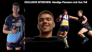 EXCLUSIVE INTERVIEW Gus Toll Bendigo Pioneers AFL draft prospect afl [upl. by Annaihr338]