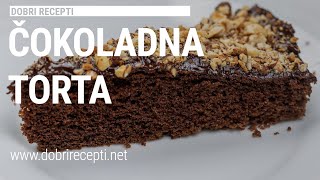 COKOLADNA TORTA SA LESNICIMA  DOMACI RECEPTI ZA KOLACE [upl. by Laerdna652]