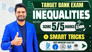 🔴LIVE🔴INEQUALITIES BEST TRICKS FOR ALL BANK PO amp CLERK  SBI IBPS RRB SSCRAILWAY AND OTHER EXAMS [upl. by Elyagiba]