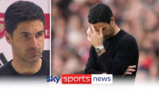 Mikel Arteta apologises to fans after Arsenals Premier League title hopes are left in tatters [upl. by Kcirdehs]