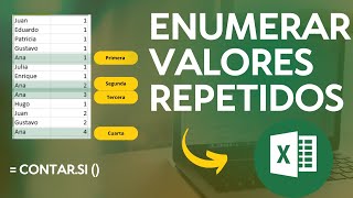 Contar datos repetidos en Excel Aplicaciones de CONTARSI [upl. by Forbes]