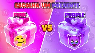 Escolha seu presente Rosa ou Roxo 🎁 Choose Your Gift Pink or Purple 🎁corujitaquiz [upl. by Jauch]