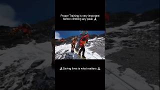 Saving lives is what matters explorewithnsy mounteverest travel rescue deathzone [upl. by Wicks]