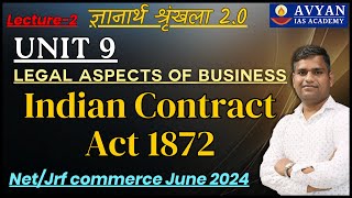 Legal Aspects Of Business  Indian Contract Act 1872 Lec2 ugc netjrf Commerce June 2024 by Ved Sir [upl. by Anilrats168]