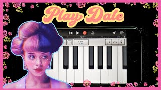 Play Date  Melanie Martinez Piano cover on iphone GarageBand Tik Tok  Reels Song [upl. by Yelahs665]