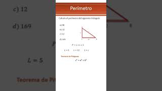 Perímetro  Triangulo de Pitágoras  COMIPEMS [upl. by Akir514]