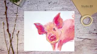 How to Paint a Cute Little Pig [upl. by Yanehs]