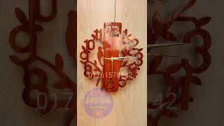 Amazing Wooden Clock Design Amazing Wooden Clock Design viralvideo wood woodworking [upl. by Acyre]