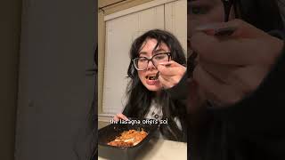 Tasting COSTCO food so u dont have to 🍝🛒FoodReview ItalianFood frozenfood food lasagna [upl. by Assirac]