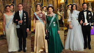 Danish royals join Sweden royals for a dinner banquet royalfamily Denmarkroyalfamily [upl. by Cooperman35]