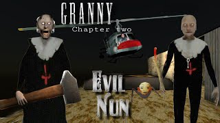 Granny Chapter 2 Helicopter 🚁 Escape in Hard mode  Evilnun Grandpa aur Nun Granny ko Bahut mara😂 [upl. by Ameekahs486]