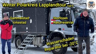 Winter Polarkreis Lapplandtour Teil 5 53 Expeditionsmobil Wohnmobil Camping Finnland Schnee [upl. by Olimac]