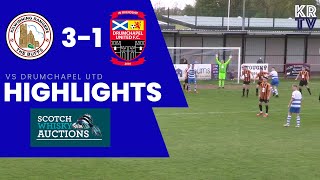 HIGHLIGHTS Kilwinning Rangers 31 Drumchapel Utd [upl. by Ihculo]