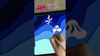 Creating an Underwater Scene with Paper Cut Technique on iPad Pro  Procreate Art shorts [upl. by Gay891]