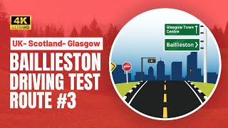 UK  Scotland  Glasgow  Baillieston Driving Test Route 3 [upl. by Hayyifas]