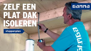 Plat dak van binnenuit isoleren  Woning isoleren  How to met GAMMA [upl. by Fabio]