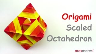 Origami Scaled Octahedron easy  modular [upl. by Roumell]