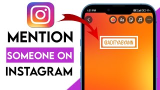 How to Mention Someone on Instagram Story  How to tag on Instagram story Android and iOS [upl. by Anaiuq]