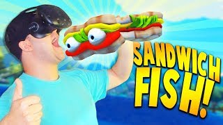 TAKING A BITE OUT OF THE SUPER RARE SANDWICH FISH  MORE LEGENDARY FISH  Crazy Fishing VR HTC Vive [upl. by Assilav]