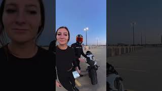 Average biker girl interaction motorcycle nyancat bikergirl motorcyclelife zx6r biker [upl. by Ardeed]