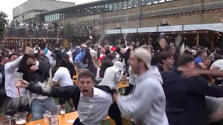 England fans reaction to goals against Germany in EURO 2020 [upl. by Feodor]