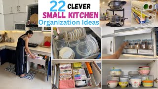 22 BRILLANT amp CLEVER Small Kitchen Organization Ideas  Ideas to Organize Kitchen Cabinets [upl. by Merlina105]