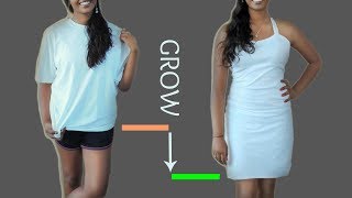 EASY Tshirt to Dress Tutorial  DIY Tshirt Reconstruction [upl. by Midis]