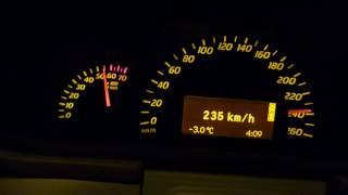 Mercedes C230 Kompressor Acceleration and Top Speed Run [upl. by Tsan]