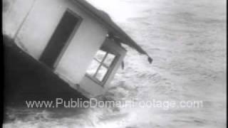 Storms and Floods Hit Europe 1953 Newsreel PublicDomainFootagecom [upl. by Wamsley]