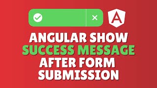 How to show success message after form submit in Angular [upl. by Ysied502]