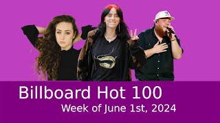 Billboard Hot 100  Week of June 1st 2024 [upl. by Kinsley]