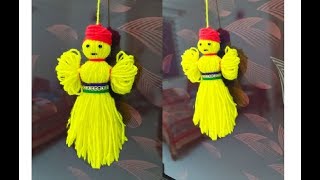 How to make wool Doll step by step at home  DIY Wool craft idea  Poppyalley [upl. by Hamfurd167]