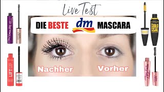 DIE BESTE MASCARA von DM Sowas hatte ich noch NIE NEUE Drogerie Mascaras im Live Test [upl. by Bonucci875]