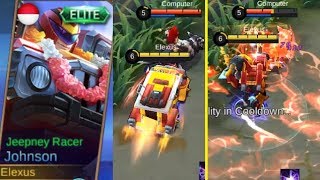 Upcoming Johnson Elite Skin Jeepney Racer Gameplay  Mobile Legends [upl. by Ursa]