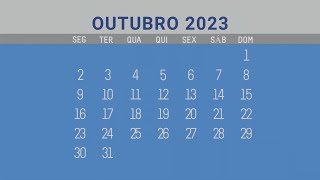 Agenda Fiscal de outubro de 2023 [upl. by Magdala128]