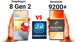 Dimensity 9200 vs Snapdragon 8Gen2 GeekBench 6 Comparison 🔥🔥🔥 [upl. by Aennaej]