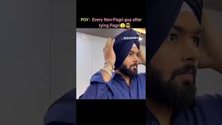 Rishab pant in turban 🤩 punjabi aagey oye cricketpunjabishorts [upl. by Obmar478]