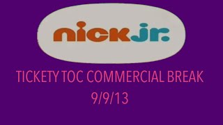 Nick Jr Tickety Toc Commercial Break September 9 2013 [upl. by Borman]