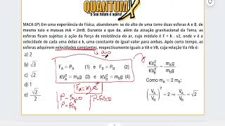 MACKSP Em uma experiência de física abandonamse do alto de uma Questões de Física  Quantum X [upl. by Pall]