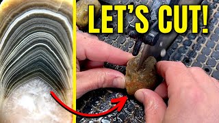 21 EPIC agates cut open Exposing UNSEEN bands inside [upl. by Pallaten]