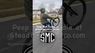 Peep the Steadfast Hoodie While hitting some MTB wheelies wheelies mtb clothing giant bike 4k [upl. by Ynogoham123]