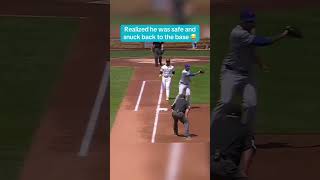 Sean Manaea never touched first and Ke’Bryan Hayes lagged before noticing 🤣 [upl. by Penland]